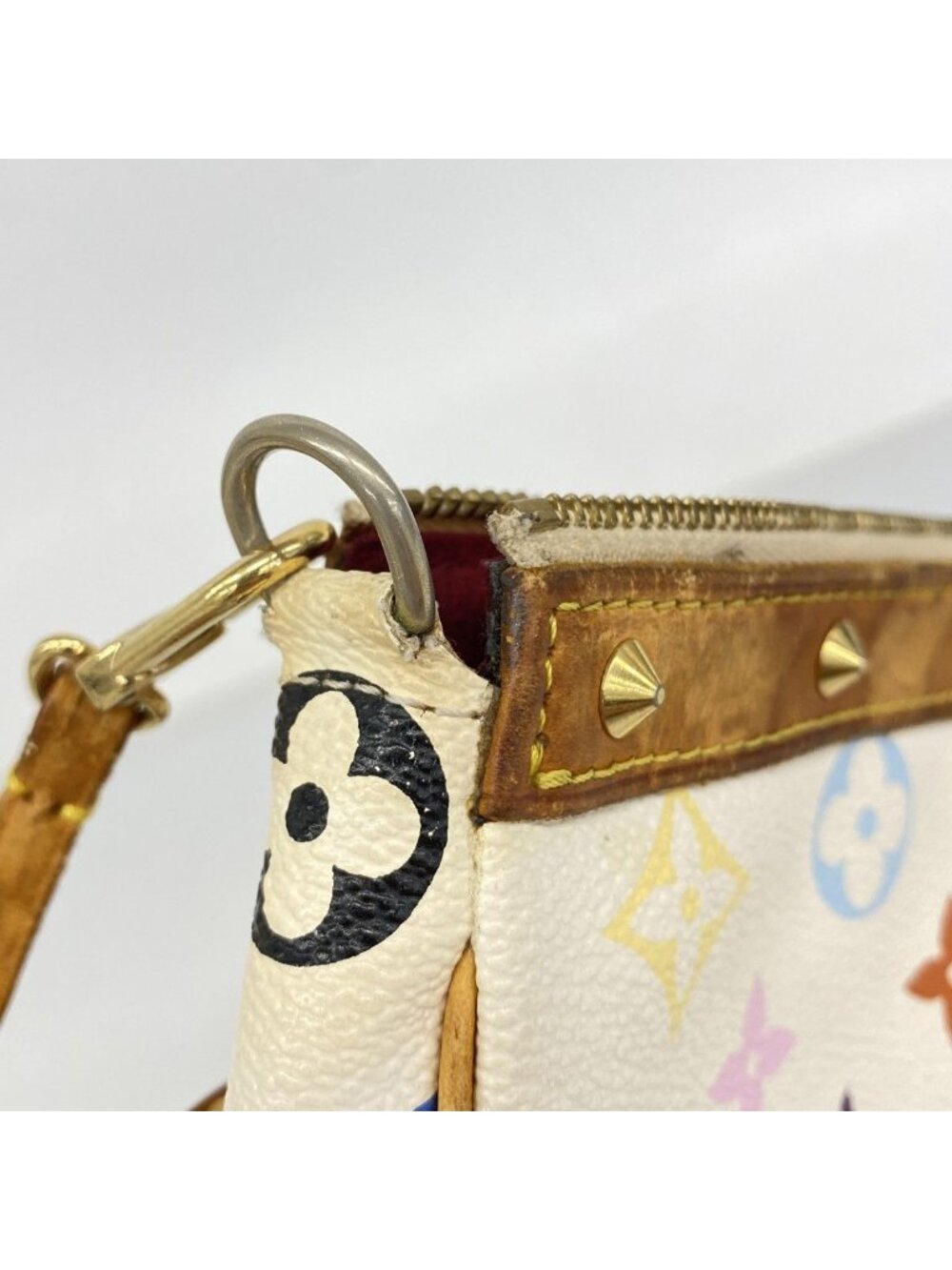Louis Vuitton Pouch Monogram Multicolor Pochette Blanc - Picture 6 of 10
